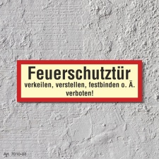 07. Feuerschutztür  - Aufkleber 300 x 100 mm