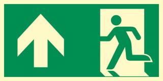 Rettungsweg Geradeaus Notausgang Rettungswegschild Schild Nachleuchtend ASR A1.3