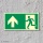 Rettungsweg Geradeaus  Schild Nachleuchtend  300 x 150 mm