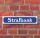 Schild im Straßenschild-Design "Strafbank" - 3 mm Alu-Verbund - 52 x 11 cm