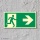 Rettungsweg rechts Notausgang Rettungswegschild Schild Nachleuchtend ASR A1.3