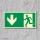 Rettungsweg Richtungspfeil  Schild Nachleuchtend  300 x 150 mm