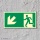 Rettungsweg links abwärts Notausgang Rettungswegschild Schild Nachleuchtend ASR A1.3