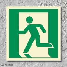 1. Rettungsweg / Notausgang links - Schild 200 x 200 mm