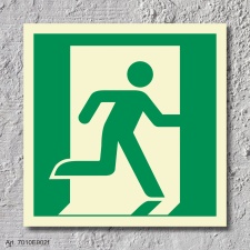 2. Rettungsweg / Notausgang rechts - Schild 200 x 200 mm