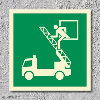 14. Rettungsausstieg  - Schild 150 x 150 mm