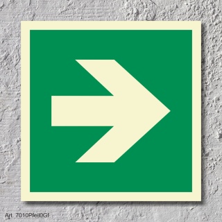 21. Pfeil 90° - Aufkleber 150 x 150 mm