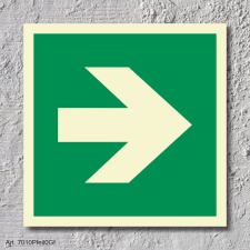 21. Pfeil 90° - Schild 200 x 200 mm