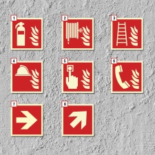 Brandschutzzeichen Feuerlöscher Symbol Schild...
