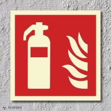 Feuerlöscher Brandschutzzeichen Symbol Schild Nachleuchtend ASR A1.3 150 x 150 mm