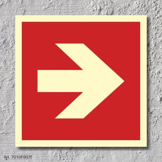 Pfeil 90° Brandschutzzeichen Symbol Schild Nachleuchtend ASR A1.3