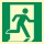 Notausgang rechts Rettungszeichen Rettungswegschild Aufkleber Nachleuchtend ASR A1.3