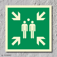 Sammelstelle  Aufkleber Nachleuchtend  200 x 200 mm