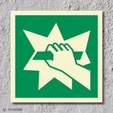Notausgangsvorrichtung  Aufkleber Nachleuchtend  200 x 200 mm