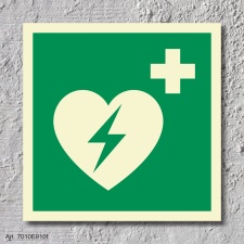 AED Rettungszeichen Rettungswegschild Aufkleber Nachleuchtend ASR A1.3