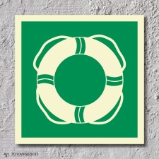 Rettungsausrüstung  Aufkleber Nachleuchtend  150 x150 mm