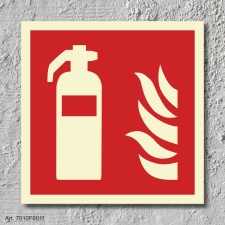 Feuerlöscher Brandschutzzeichen Symbol Aufkleber Nachleuchtend ASR A1.3 400 x 400 mm