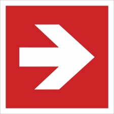 Pfeil 90° Brandschutzzeichen Symbol Aufkleber...