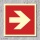 Pfeil 90° Brandschutzzeichen Symbol Aufkleber Nachleuchtend ASR A1.3 150 x 150 mm