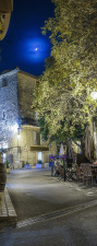 Türtapete Stadt Nacht Cafe Italien Türposter selbstklebend 2050 x 880 mm