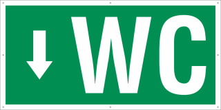 PVC Banner Plane Festival Absperrbanner WC Zurück Toilette Notausgang 2200 x 1100 mm