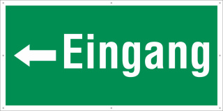 PVC Werbebanner Banner Plane Festival Absperrbanner Eingang Links Notausgang 2200 x 1100 mm