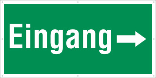 PVC Werbebanner Banner Plane Festival Absperrbanner Eingang Rechts Notausgang 2200 x 1100 mm