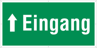 PVC Werbebanner Banner Plane Festival Absperrbanner Eingang Geradeaus Notausgang 2200 x 1100 mm