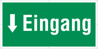 PVC Werbebanner Banner Plane Festival Absperrbanner Eingang Zurück Notausgang 2200 x 1100 mm