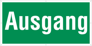 PVC Banner Plane Festival Absperrbanner Absperrbanner Ausgang Notausgang 2200 x 1100 mm