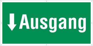 PVC Banner Plane Festival Absperrbanner Absperrbanner Ausgang Zurück Notausgang 2200 x 1100 mm