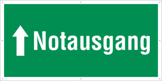 PVC Werbebanner Banner Plane Festival Absperrbanner Notausgang Geradeaus 2200 x 1100 mm