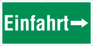 PVC Werbebanner Banner Plane Festival Absperrbanner Einfahrt Rechts Notausgang 2200 x 1100 mm