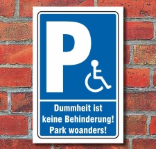Schild Behinderten Parkplatz Rollstuhl Fahrer Parkverbot...