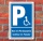 Schild Behinderten Parkplatz Rollstuhl Fahrer Parkverbot Parkausweis Alu-Verbund 600 x 400 mm