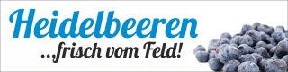 PVC Werbebanner Banner Plane "Heidelbeeren" mit Ösen