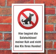 Schild Kein Hundeklo Hundekot, Wiese Weide...