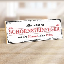 Vintage Shabby Holzschild "Hier wohnt ein...