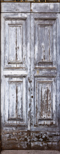 Türtapete Türposter Holztür, alt, rustikal weiß selbstklebend 2050 x 880 mm