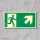 Rechts aufwärts Fluchtwegschild Rettungswegschild Aufkleber Nachleuchtend ASR A1.3