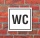 Schild WC Toilette Klo Herren Damen Türschild 200 x 200 mm Alu-Verbund
