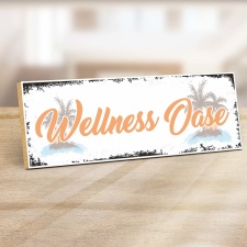 Vintage Shabby Holzschild "Wellness Oase"...