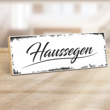 Vintage Shabby Holzschild "Haussegen " –...