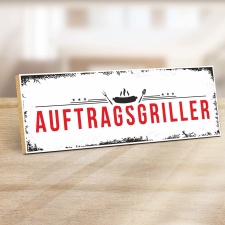 Vintage Shabby Holzschild "Auftragsgriller "...