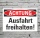 Schild Achtung Ausfahrt freihalten Hinweisschild Parkverbot 3 mm Alu-Verbund