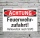 Schild Achtung Feuerwehrzufahrt Halteverbot Parkverbot 3 mm Alu-Verbund 300 x 200 mm