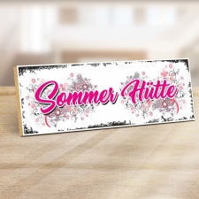 Vintage Shabby Holzschild "Sommer Hütte...