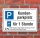 Schild Kundenparkplatz Privatparkplatz Parkscheibe 1 Stunde 3 mm Alu-Verbund  600 x 400 mm