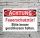 Schild Achtung Feuerschutztür geschlossen halten Hinweisschild 3 mm Alu-Verbund 450 x 300 mm