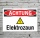 Schild Achtung Elektrozaun Strom Gefahrschild Hinweisschild 3 mm Alu-Verbund